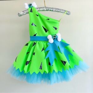 Baby Girl Pebbles Flintstone Handmade Costume 12 months